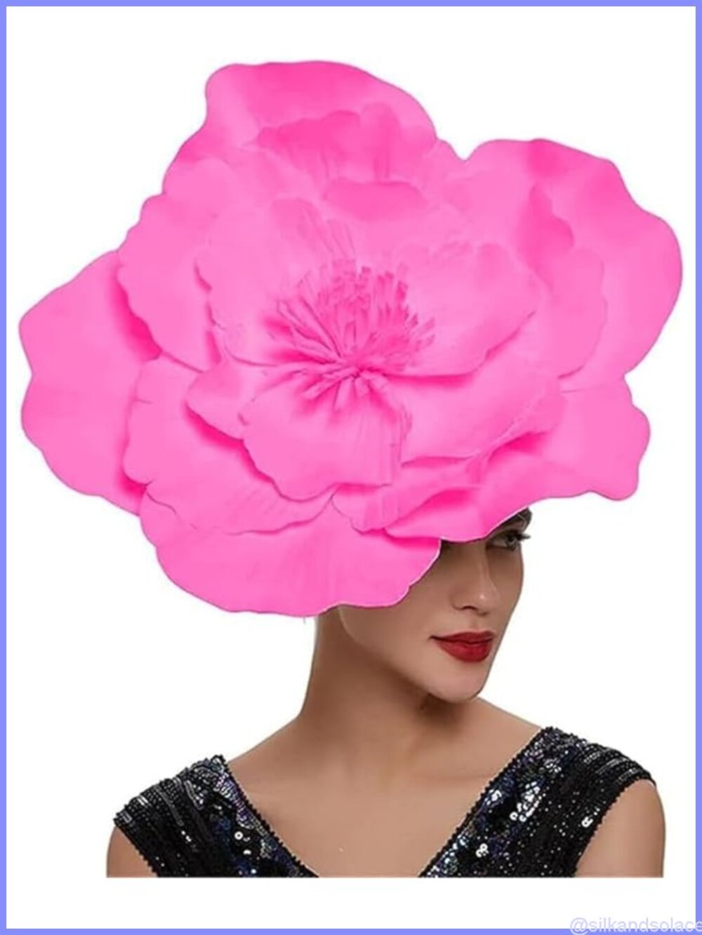 Large Flower Fascinator Headwear with Headband and Clip for Women